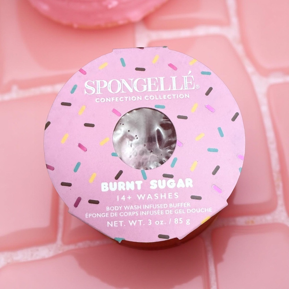 SPONGELLE Pink Donut 🍩 zero calories 14+ WASHES ,STRAWBERRY CAKE